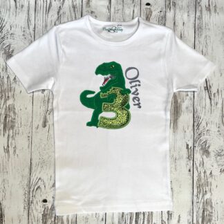 Fødselsdags T-shirt med T-Rex